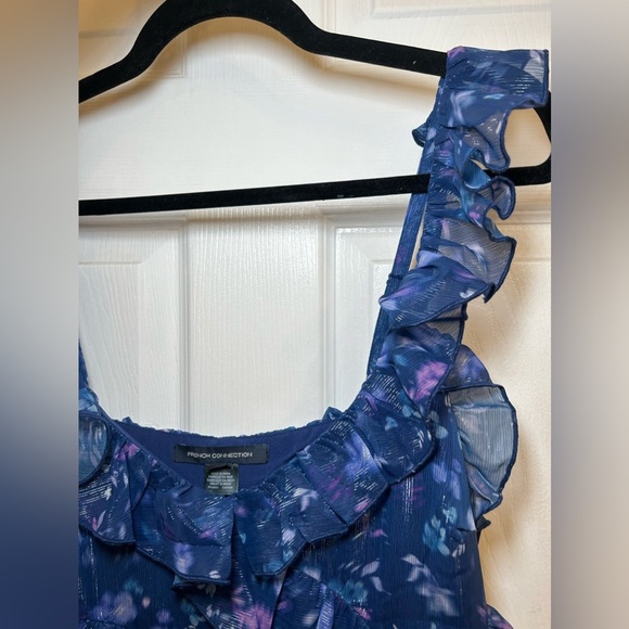 French Connection Aden Bai Frill Mini Dress Size 12 - Picture 10 of 12